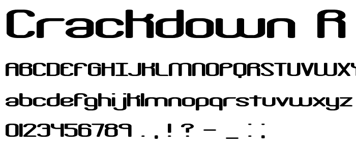 Crackdown R -BRK- font